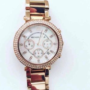Michael Kors Rose Gold Glitz Watch
